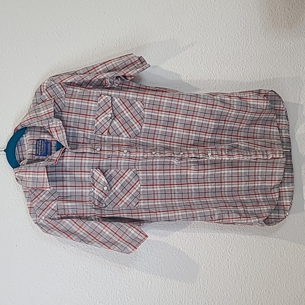 Vintage Pendleton western pearl button snap shirt medium plaid